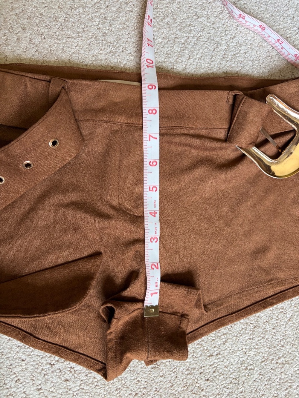superdown faux suede Raddix short brown Small - Picture 12 of 16
